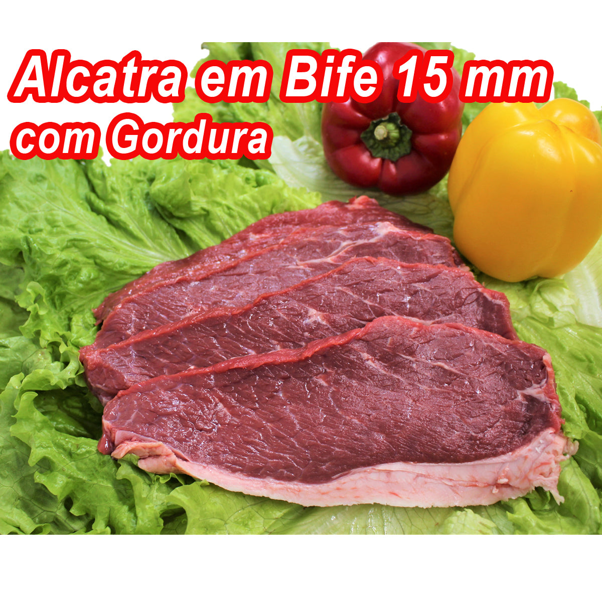Carne Alcatra com Gordura Bife Médio de 15mm ¥2.190/kg (IMPOSTO INCLUSO)