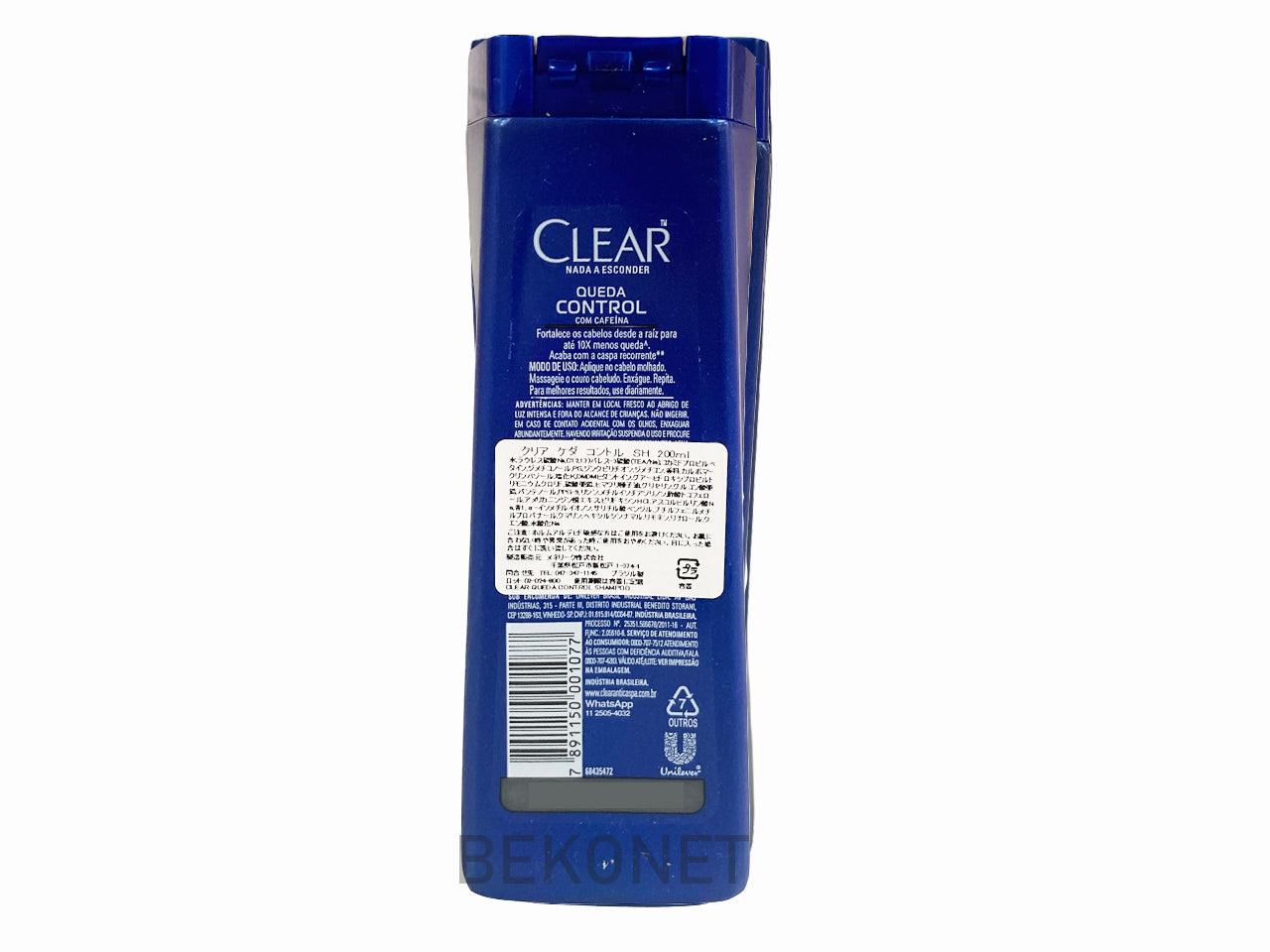 Shampoo Men Anticaspa Queda Control CLEAR 200ml
