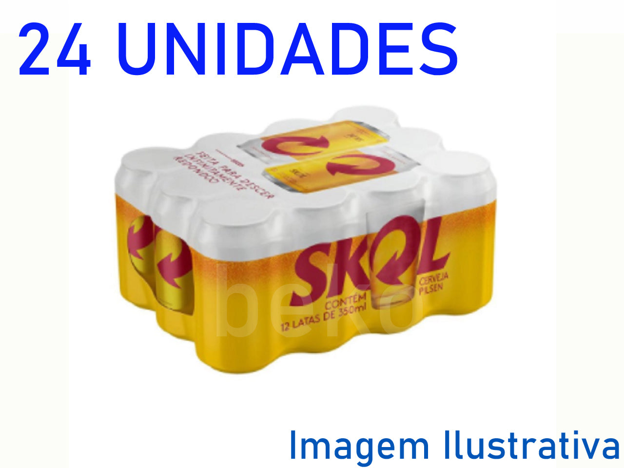 Cerveja SKOL Lata 350ml com 24 unidades
