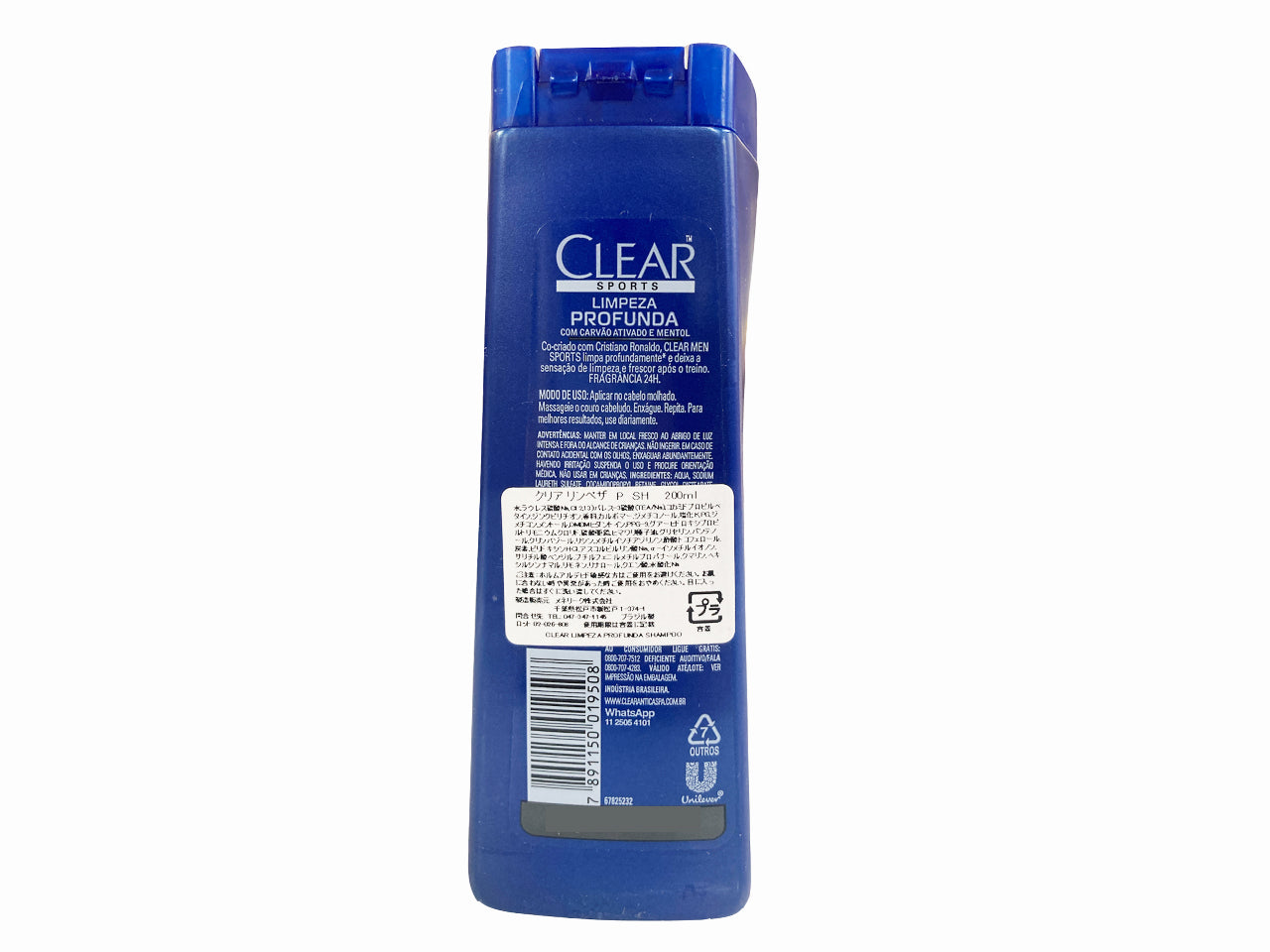 Shampoo Men Anticaspa Limpeza Profunda CLEAR 200ml