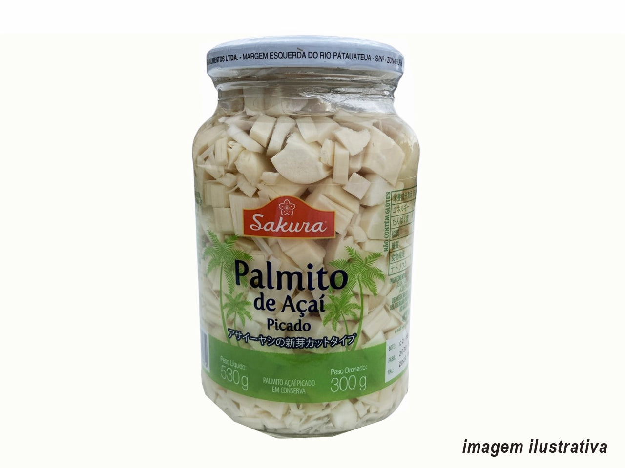 ★ EM FALTA ★ Palmito de Açaí Picado SAKURA 530g