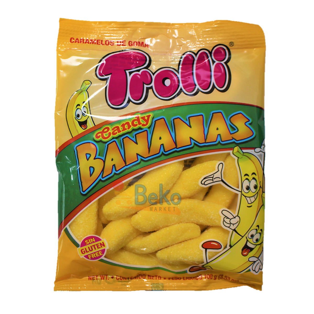 TROLLI BANANAS jelly candies 100g