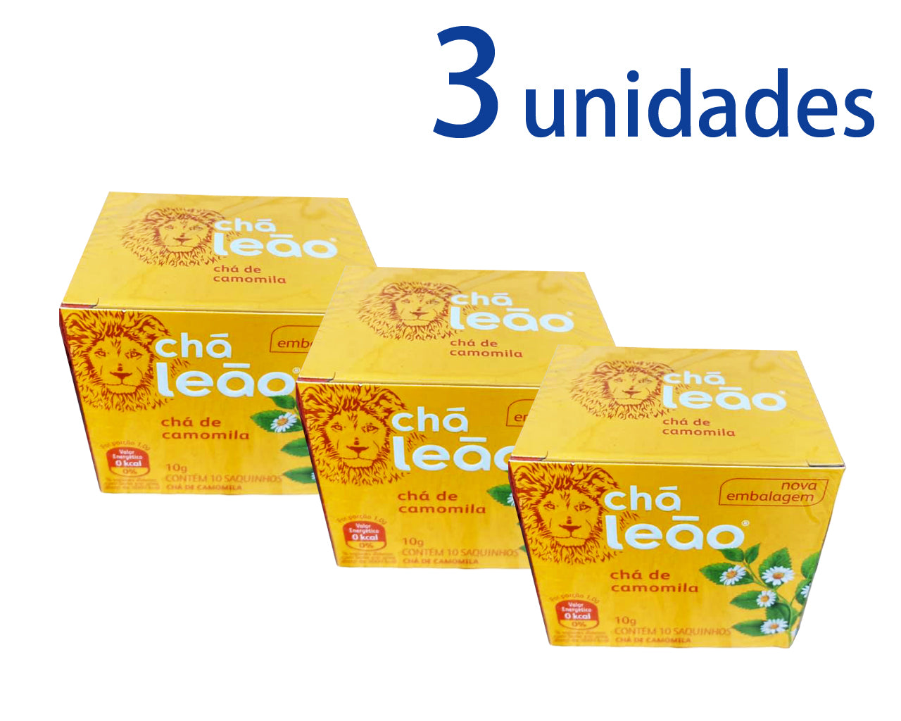 Chá de Camomila LEÃO 3 unidades