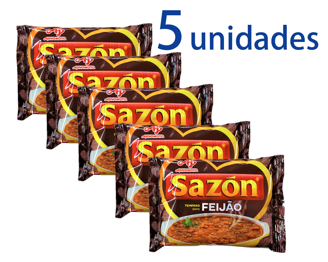 Sazon Feijão AJINOMOTO 5 unidades